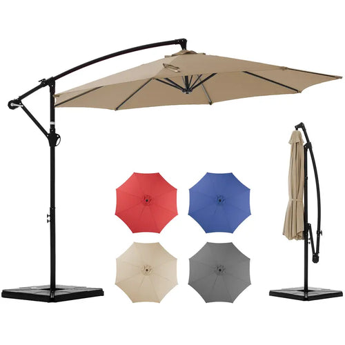 10FT Offset Patio Umbrella with Base